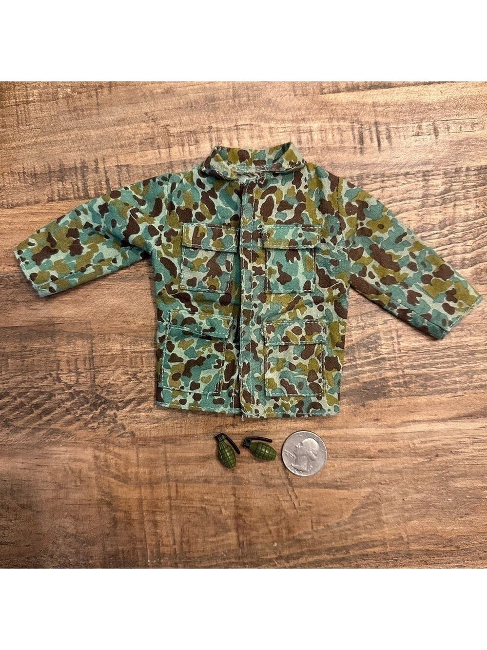 Vintage G.I. Joe Shirt for 12 inch action figure. Comes with two hand grenades